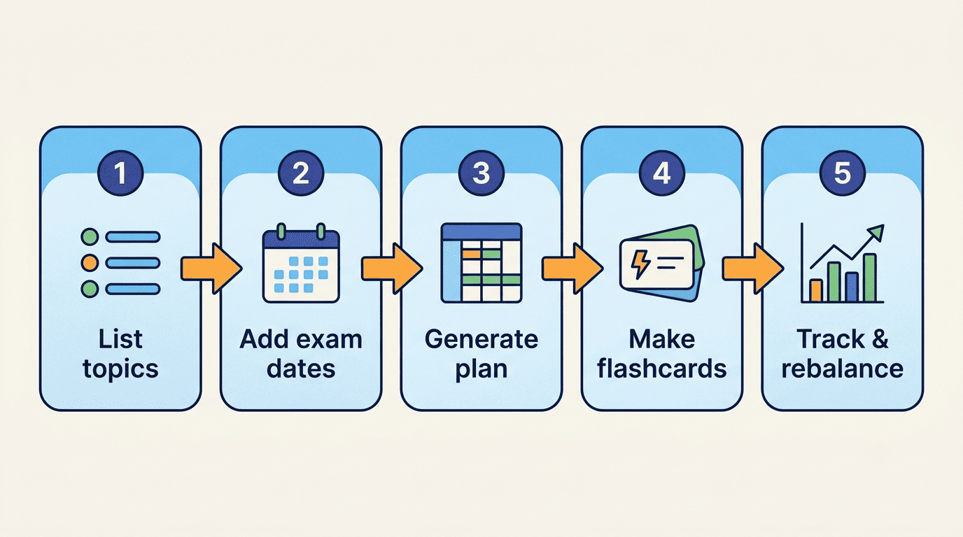 Five-step process for building a study plan with an AI teacher